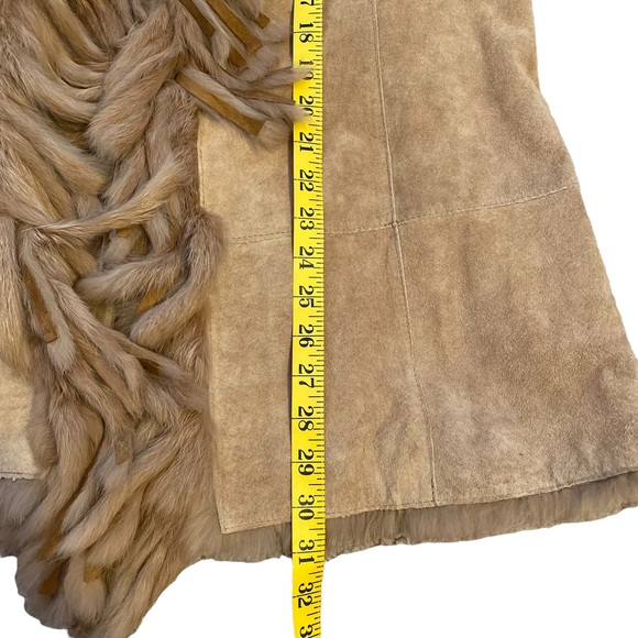 ASHLEY STEWART  | CAMEL FUR LEATHER COAT - Picture 15 of 16